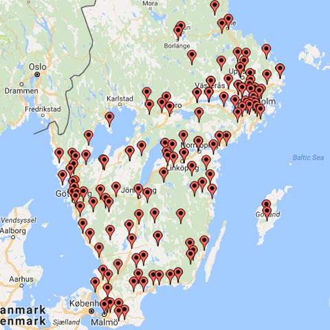 Grus, berg, täkter och terminaler i Hela Sverige